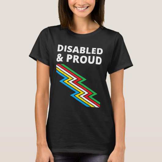 Disabled & Proud  Disability Pride T-Shirt (Vorderseite)