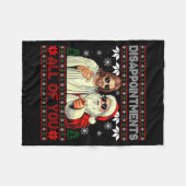 Disapintments All Of You Jesus Christmas Ugly Swea Fleecedecke (Vorderseite (Horizontal))