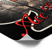 Disc Golf Ace Run Chains Basket Graphic For Frisbe Poster (Ecke)