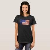 Disc Golf American Flag erschüttert US-Disk Golfe T-Shirt (Vorne ganz)