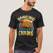 Disc Golf Banging Chains Halloween Skeleton Pumpki T-Shirt (Vorderseite)