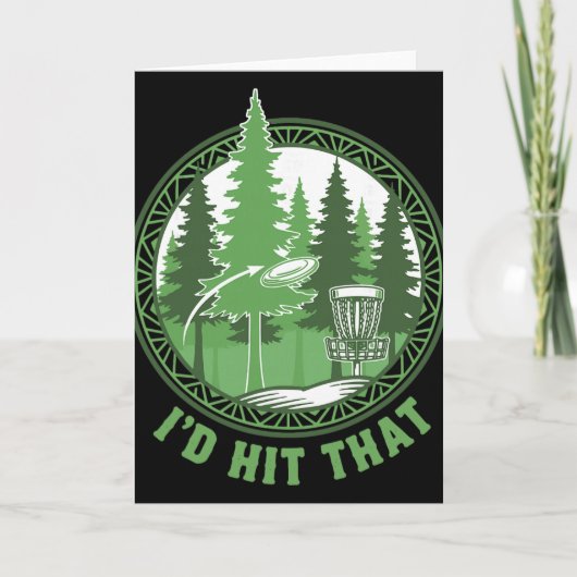 Disc Golf Basket Flying Disc Id Hit That Funny  Karte (Vorderseite)