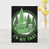 Disc Golf Basket Flying Disc Id Hit That Funny  Karte (Gelbe Blume)