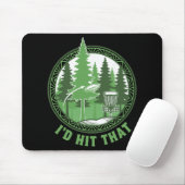 Disc Golf Basket Flying Disc Id Hit That Funny  Mousepad (Mit Mouse)