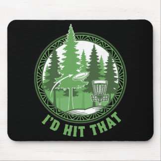 Disc Golf Basket Flying Disc Id Hit That Funny Mousepad