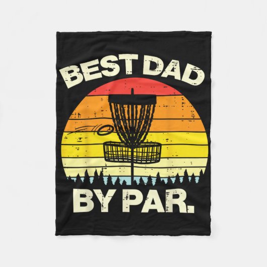 Disc Golf Bester Vater By Par Frisbee Frolf Vatert Fleecedecke (Vorderseite)