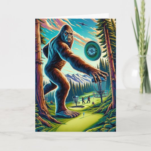 Disc Golf Bigfoot Geburtstag Karte (Vorderseite)