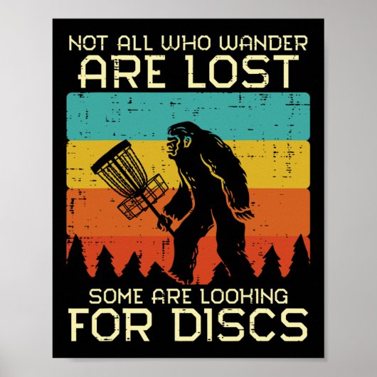 Disc Golf Bigfoot Sasquatch Frisbee Frolf Men Wome Poster (Vorne)
