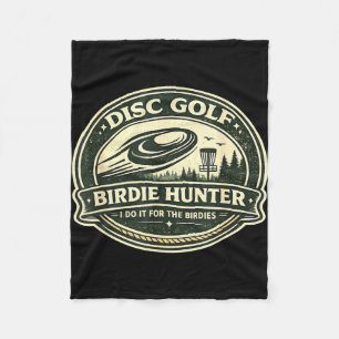Disc-Golf-Birdie-Jäger Retro-Wald Outdoor-USA Fleecedecke