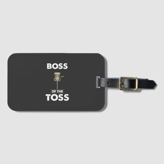 Disc Golf - Boss des Wurfs Gepäckanhänger (Vorderseite (Horizontal))