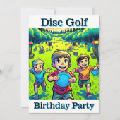 Disc Golf Boys Geburtstagsparty Einladung (Vorderseite)