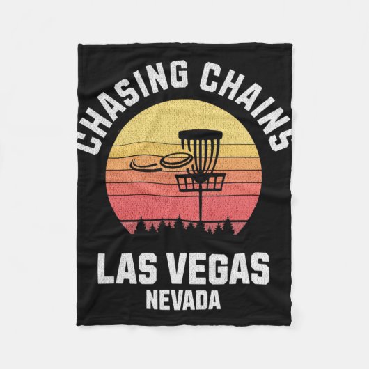Disc Golf Chasing Chains Las Vegas Nevada Golf Fr Fleecedecke (Vorderseite)