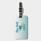 Disc Golf Chick #3 Gepäckanhänger (Vorderseite vertikal)