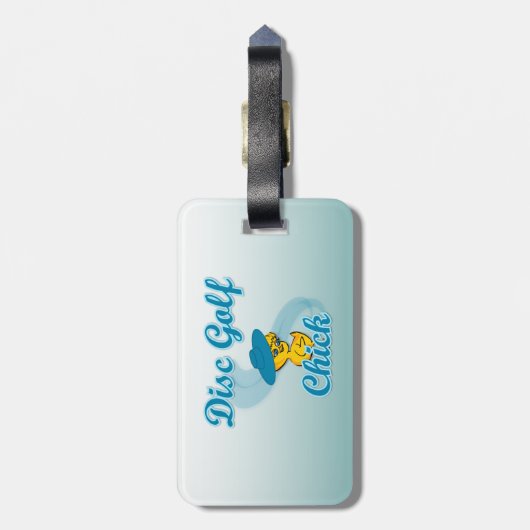 Disc Golf Chick #3 Gepäckanhänger (Rückseite vertikal)