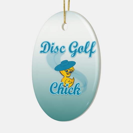 Disc Golf Chick #3 Keramikornament (Links)