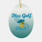 Disc Golf Chick #3 Keramikornament (Hinten)