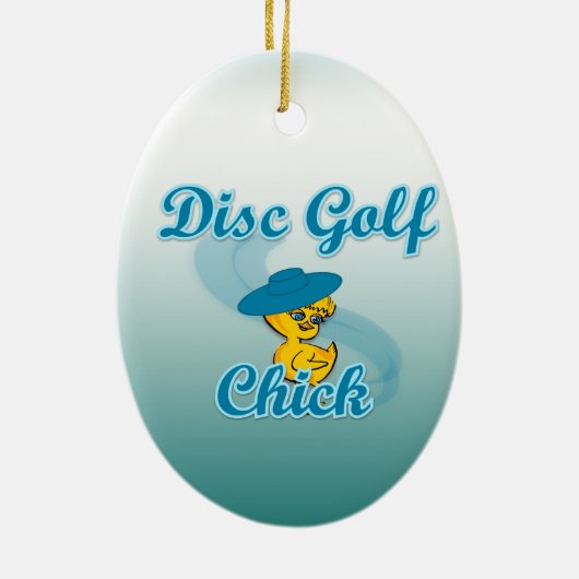 Disc Golf Chick #3 Keramikornament (Hinten)