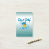 Disc Golf Chick #3 Post-it Klebezettel (Auf Schreibtisch)