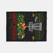 Disc Golf Christmas Pajamas Ugly Xmas Sweaters Mer Fleecedecke (Vorderseite (Horizontal))