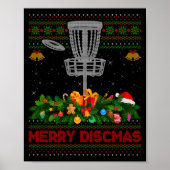 Disc Golf Christmas Pajamas Ugly Xmas Sweaters Mer Poster (Vorne)