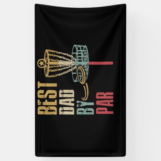Disc Golf Dad Best Dad By Par Banner (Vertikal)