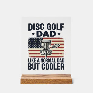 Disc Golf Dad Vintage Flag Lustiges Shirt Design_1 Acrylschild
