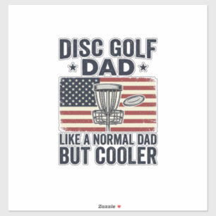 Disc Golf Dad Vintage Flag Lustiges Shirt Design_1 Aufkleber