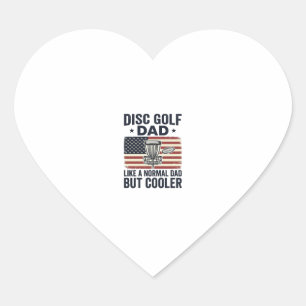 Disc Golf Dad Vintage Flag Lustiges Shirt Design_1 Herz-Aufkleber