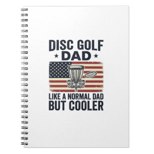 Disc Golf Dad Vintage Flag Lustiges Shirt Design_1 Notizblock