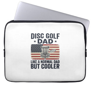 Disc Golf Dad Vintage-Flagge Lustiges Shirt-Design Laptopschutzhülle