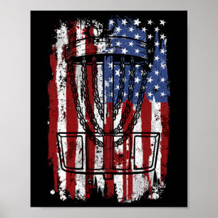 Disc Golf Discgolf Discgolfer Spieler Amerikanisch Poster