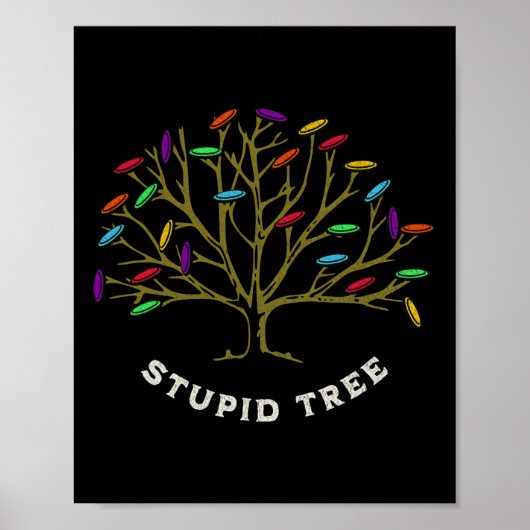 Disc Golf - Dummer Baum Lustiger Sarkasmus  Poster (Vorne)