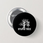 Disc Golf Dummer Baum Substantiv Wörterbuch Gesche Button (Vorne & Hinten)