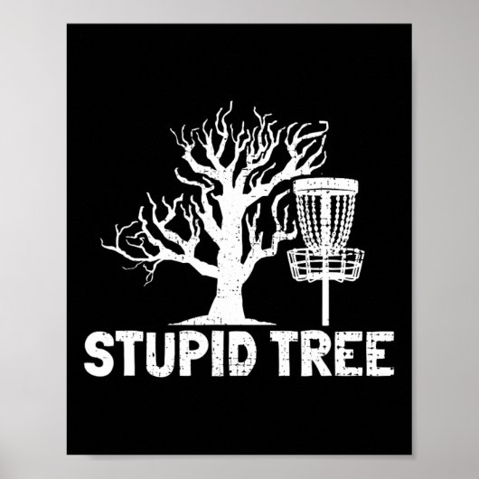 Disc Golf Dummes Baum-Nomen-Wörterbuch Geschenke M Poster (Vorne)