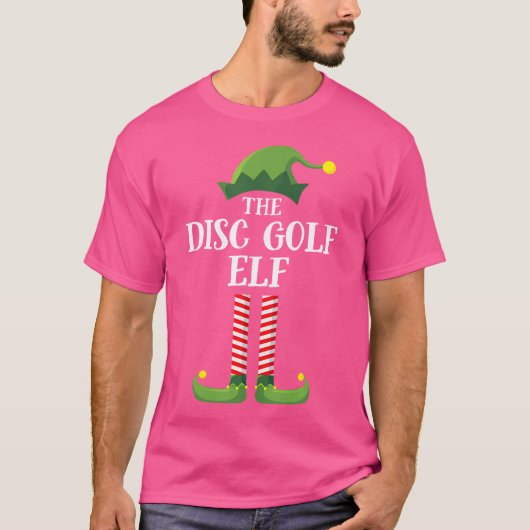 Disc Golf Elf Matching Family Group Christmas Part T-Shirt (Vorderseite)