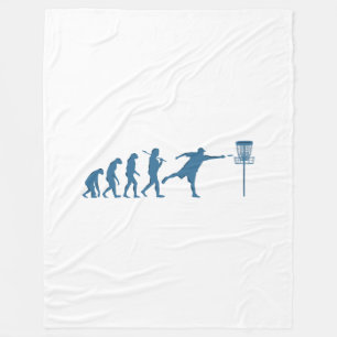 Disc Golf Evolution - Lustiges Geschenk für Disc G Fleecedecke