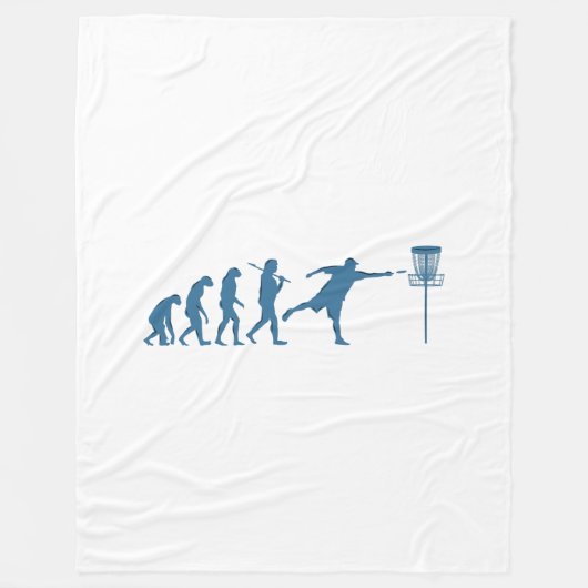 Disc Golf Evolution - Lustiges Geschenk für Disc G Fleecedecke (Vorderseite)