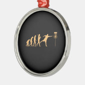 Disc Golf Evolution Ornament Aus Metall (Links)
