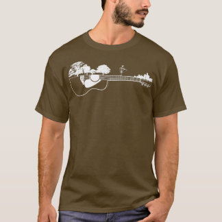 Disc Golf Flying Sunset Gitarre Art264 T-Shirt