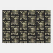 Disc Golf Frisbee Best Dad Par Camo US flag Golfer Geschenkpapier Set (Vorderseite)