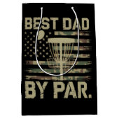 Disc Golf Frisbee Best Dad Par Camo US flag Golfer Mittlere Geschenktüte (Vorderseite)