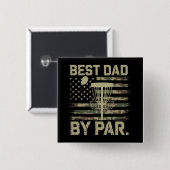 Disc Golf Frisbee Bester Vater Par Camo US-Flagge Button (Vorne & Hinten)