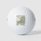 Disc Golf Frisbee Bester Vater Par Camo US-Flagge Golfball (Vorderseite)
