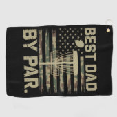 Disc Golf Frisbee Bester Vater Par Camo US-Flagge  Golfhandtuch (Horizontal)