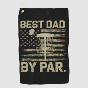 Disc Golf Frisbee Bester Vater Par Camo US-Flagge  Golfhandtuch