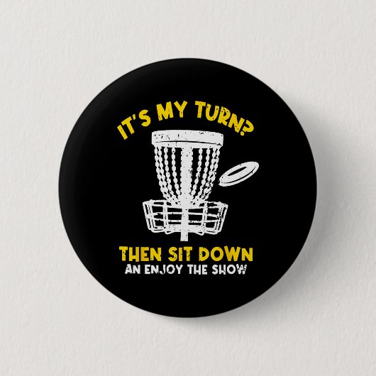 Disc Golf Frisbee Golf Lustiger Disc Golf Spieler Button (Vorderseite)