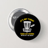 Disc Golf Frisbee Golf Lustiger Disc Golf Spieler Button (Vorne & Hinten)