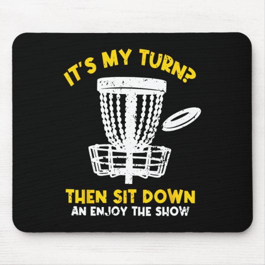 Disc Golf Frisbee Golf Lustiger Disc Golf Spieler Mousepad (Vorne)