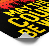Disc Golf Frisbee Golf Möge der Kurs mit dir sein  Poster (Ecke)
