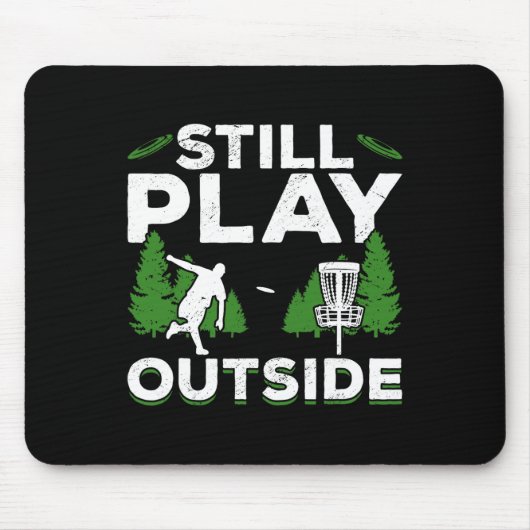 Disc Golf Frisbee Golf wird immer noch im Freien g Mousepad (Vorne)